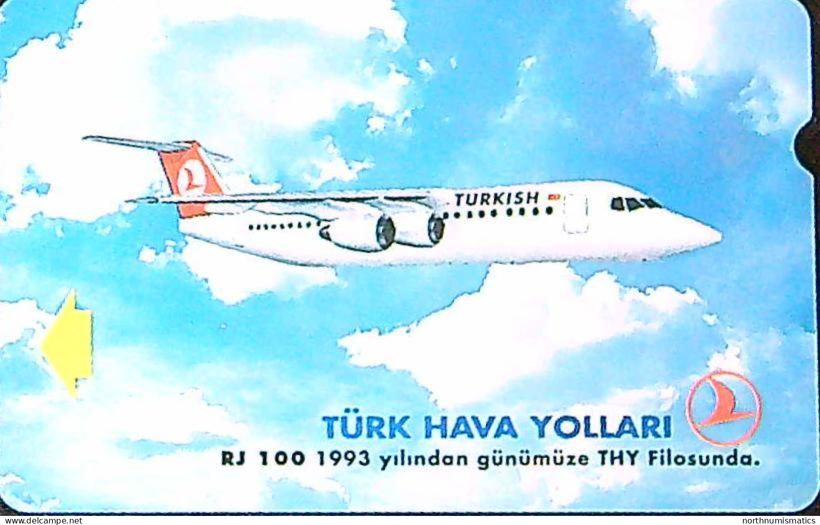 Turkey Phonecards THY Aircafts RJ 100 PTT 30 Units Unc - Sammlungen
