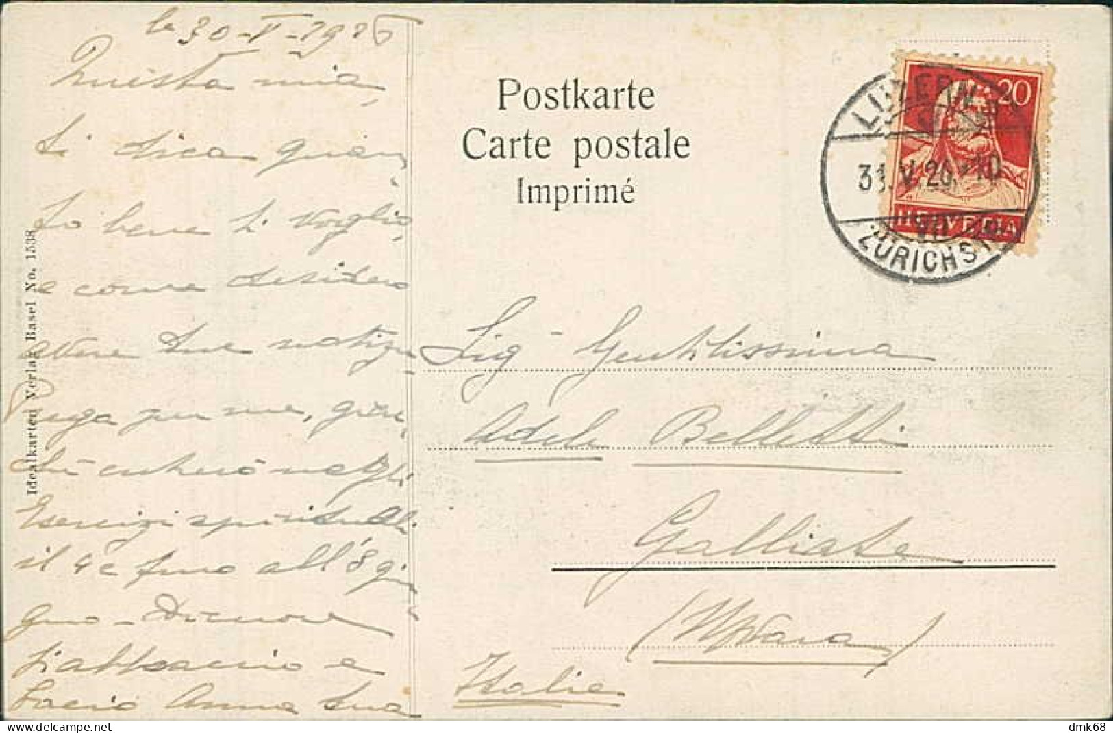 SWITZERLAND - GRUSS AUS LUZERN - LUZERN MIT RINGMAUER - VERLAG IDEALKARTED - MAILED 1926 (18210) - Luzern