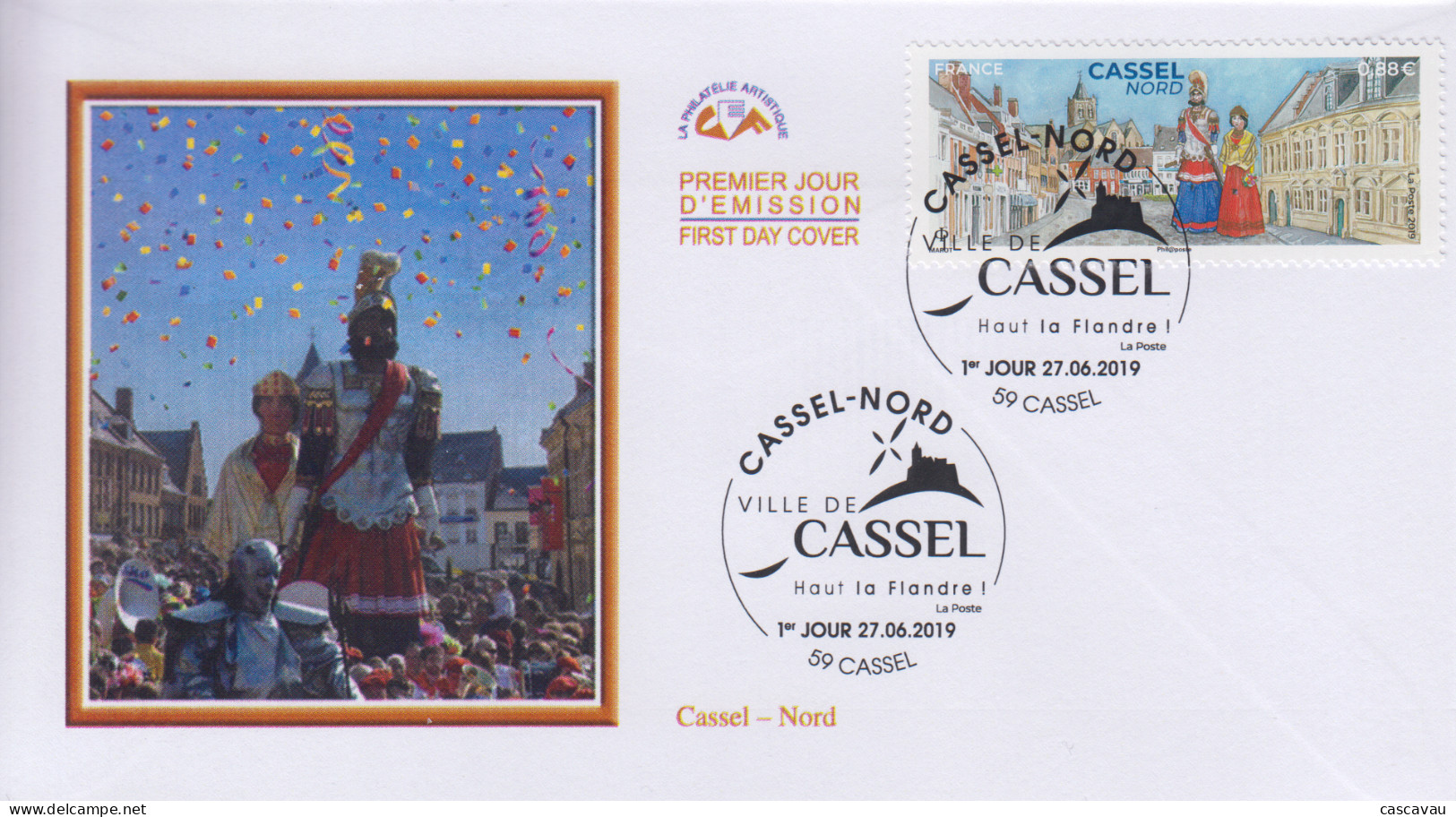 Enveloppe  FDC   1er  Jour   FRANCE    CASSEL   Nord    2019 - 2010-2019