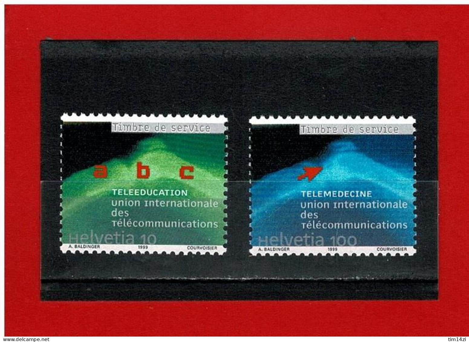 1999 - SUISSE - N° 472/473 - NEUFS** -  UNION INTERNATIONALE DES TELECOMMUNICATIONS -  COTE Y&T : 2.00 Euros - Dienstmarken