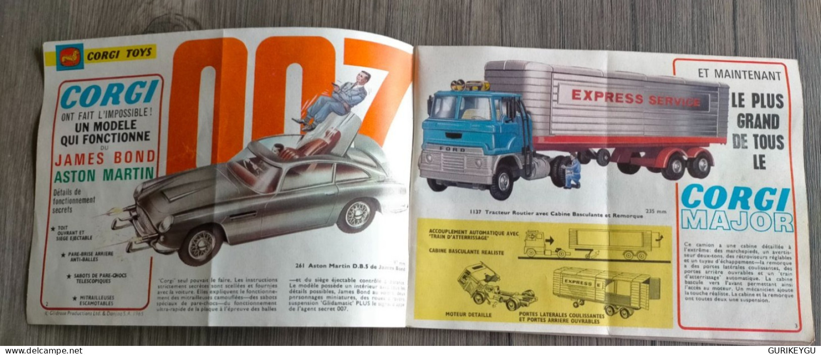 Catalogue DINKY GORCY TOYS 1965 JAMES BOND Mustang MINI COOPER Citroen DS 19 Ambulance Tracteur MASSEY FERGUSON R - Other & Unclassified