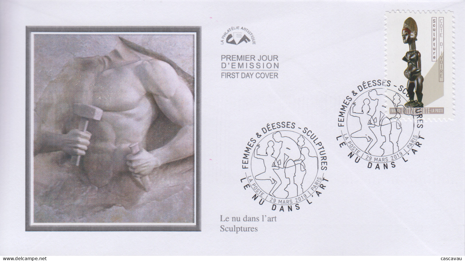 Enveloppe    FDC  1er   Jour    FRANCE    SCULPTURES    Le  Nu  Dans  L' Art     2019 - 2020-…