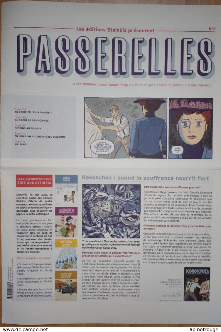 Magazine Passerelles Kokoschka Le Jour D'avant Loyer Saade Vento...Editions Steinkis 2024 - Other & Unclassified