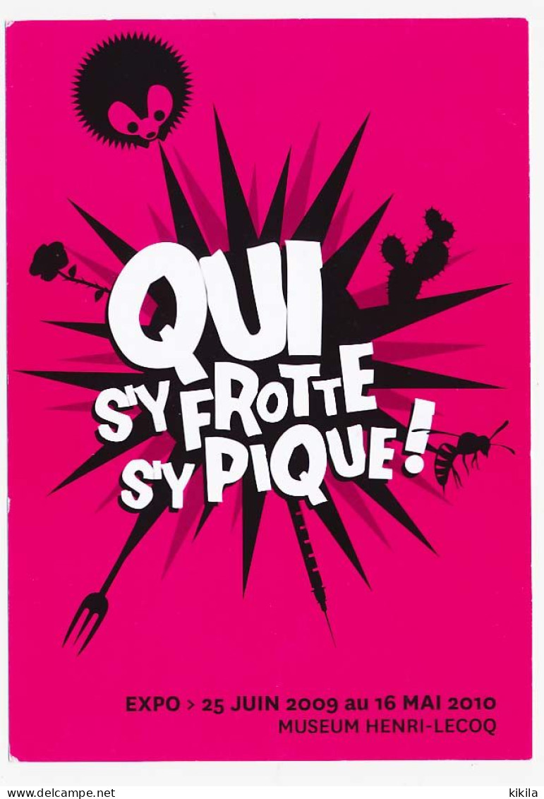 CPM 10.5 X 15 Puy De Dôme CLERMONT FERRAND Qui S'y Frotte S'y Pique Hérisson Ortie Quartz Seringue Exposition Museum - Clermont Ferrand