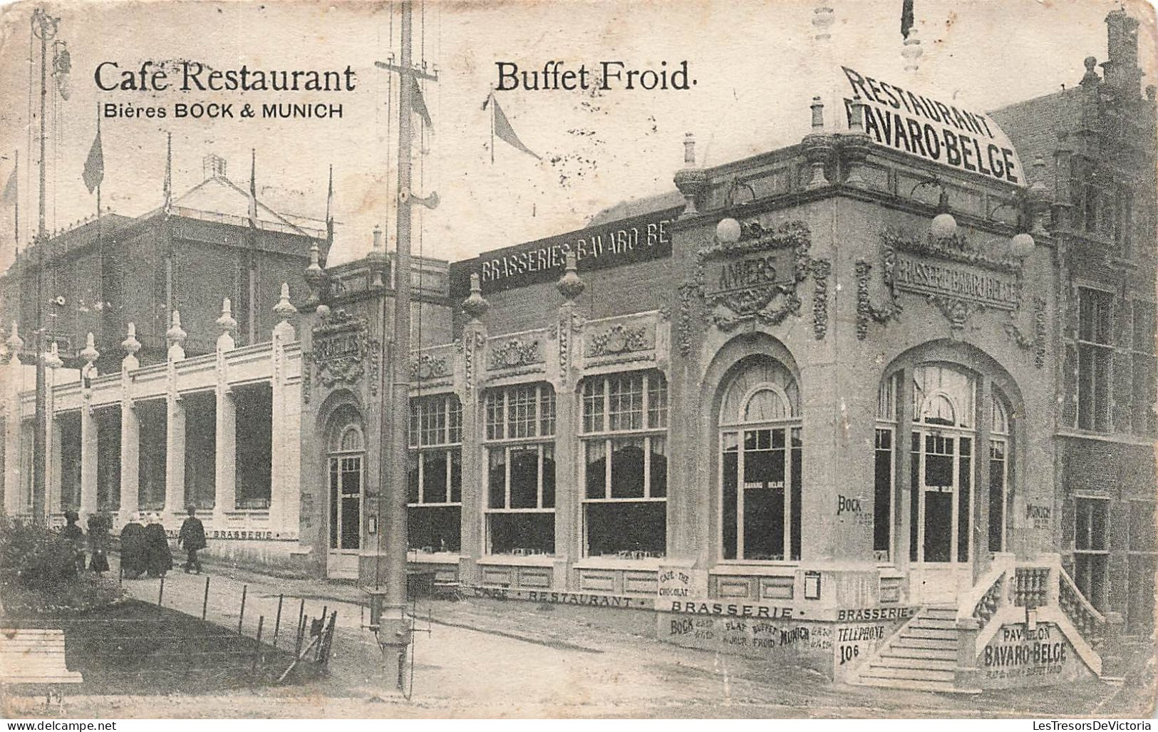 HOTELS ET RESTAURANTS - Restaurant Bavaro-belge - Buffet Froid - Carte Postale Ancienne - Hotels & Gaststätten