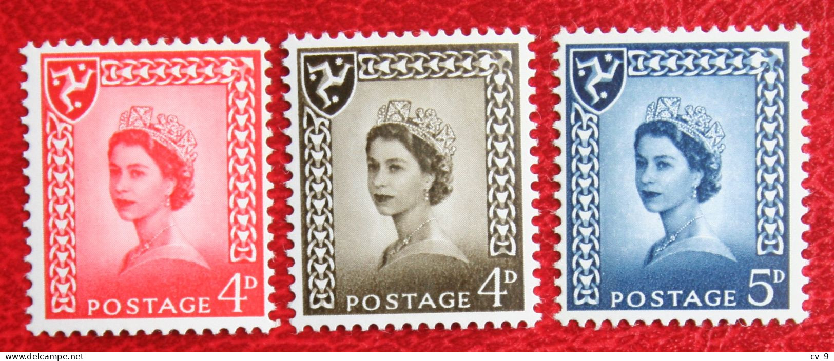 WILDING NO Watermark ISLE Of MAN (Mi 5-7) 1968 1969 POSTFRIS MNH ** ENGLAND GRANDE-BRETAGNE GB GREAT BRITAIN - Isle Of Man