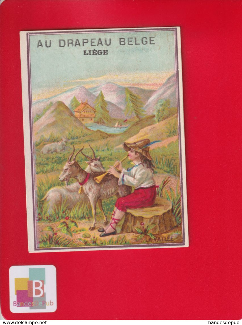 Belgique LIEGE Magasin Drapeau Belge Chromo Mertens Pays Suisse Chevrier Chèvre  Flûte La Vallée - Sonstige & Ohne Zuordnung