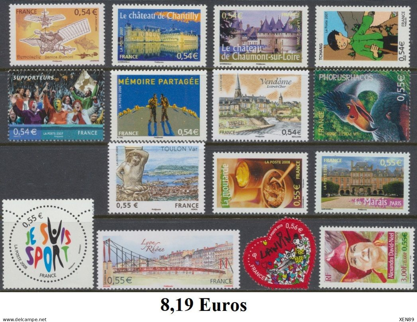 TIMBRES EUROS - ANNÉES 1999 A 2014 - DÉFAUTS -- Explications ci-dessous - REMISE 30 % --