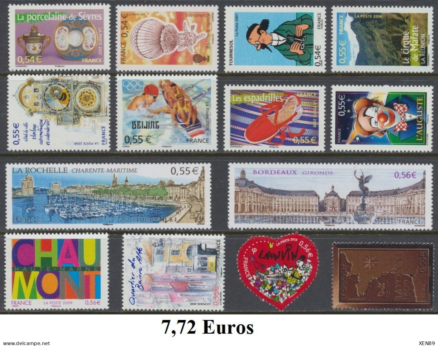 TIMBRES EUROS - ANNÉES 1999 A 2014 - DÉFAUTS -- Explications ci-dessous - REMISE 30 % --