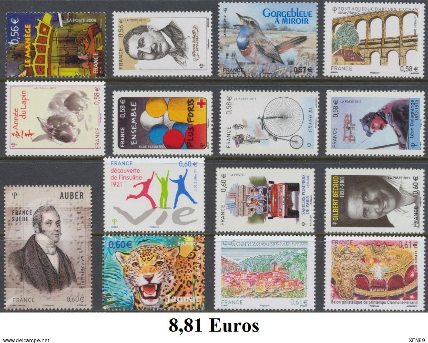 TIMBRES EUROS - ANNÉES 1999 A 2014 - DÉFAUTS -- Explications ci-dessous - REMISE 30 % --