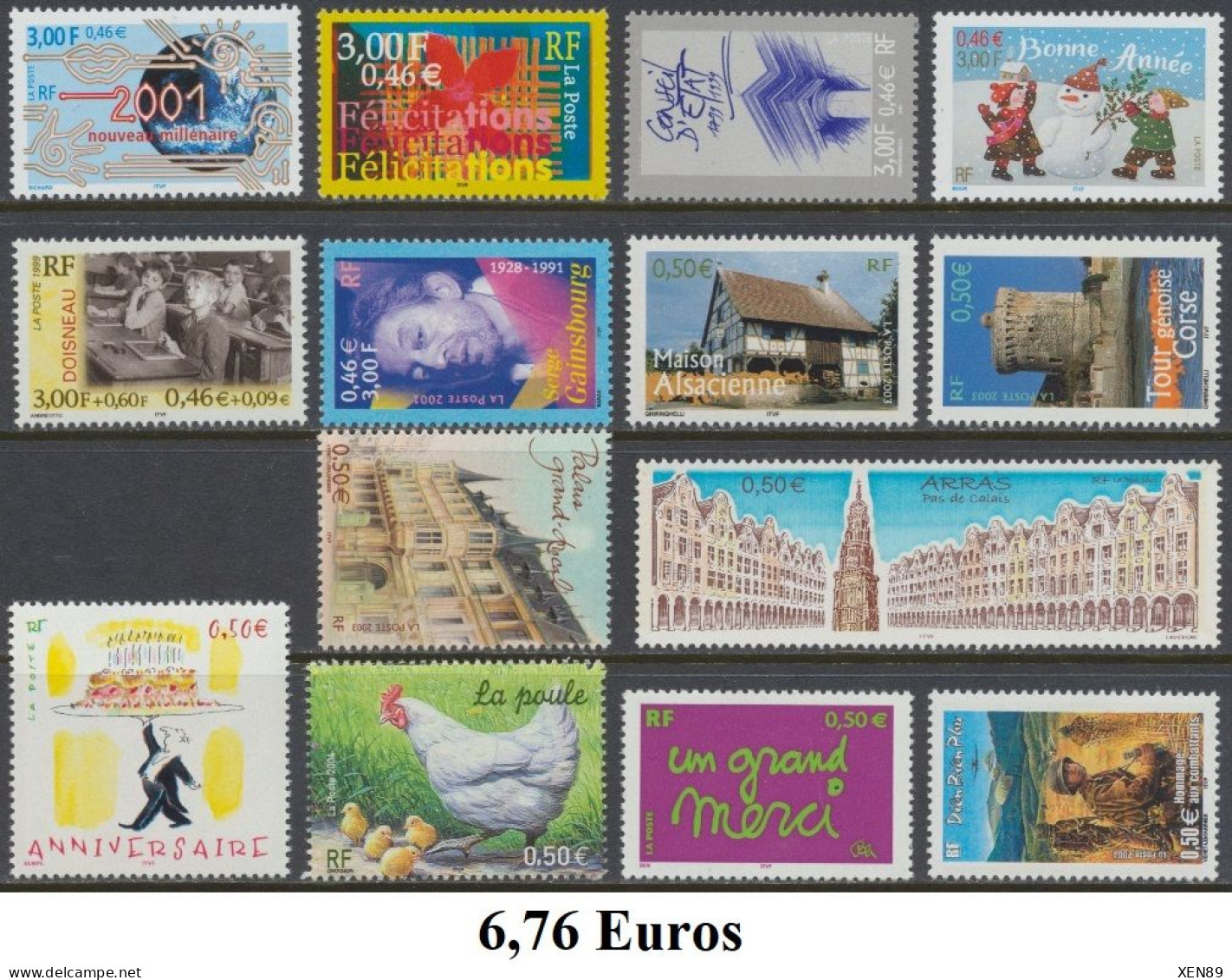 TIMBRES EUROS - ANNÉES 1999 A 2015 - DÉFAUTS -- Explications Ci-dessous - REMISE 30 % -- - Collections
