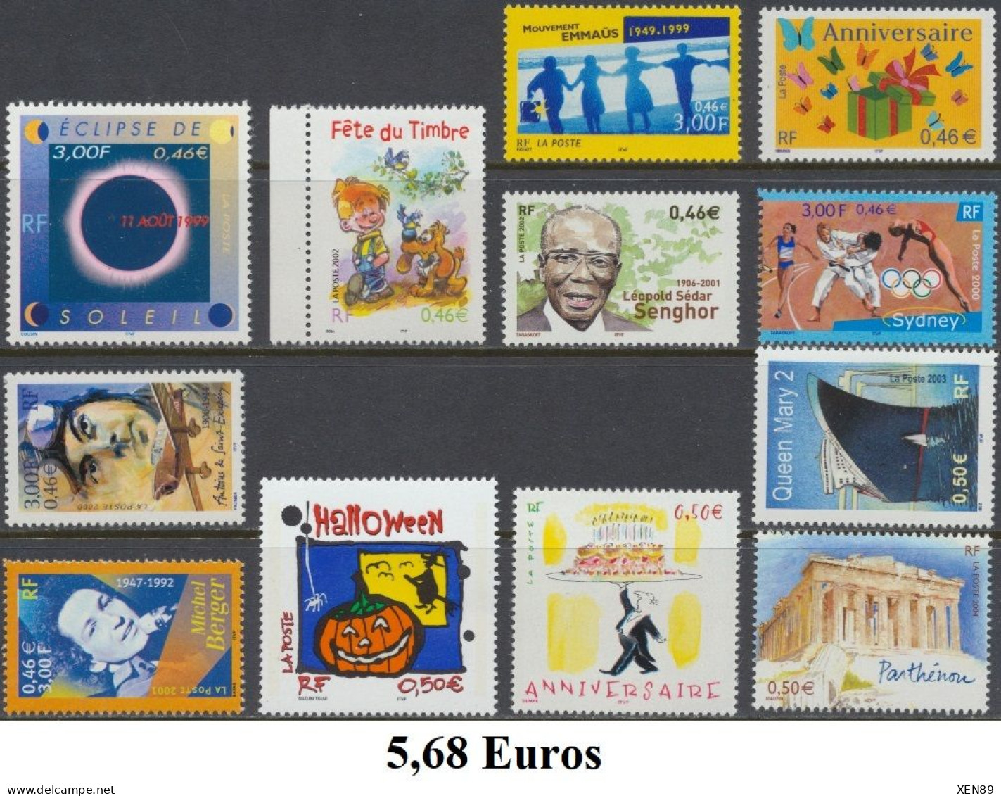 TIMBRES EUROS - ANNEES 1999 A 2014 - DEFAUTS -- Explications Ci-dessous - REMISE 30 % -- - Collections