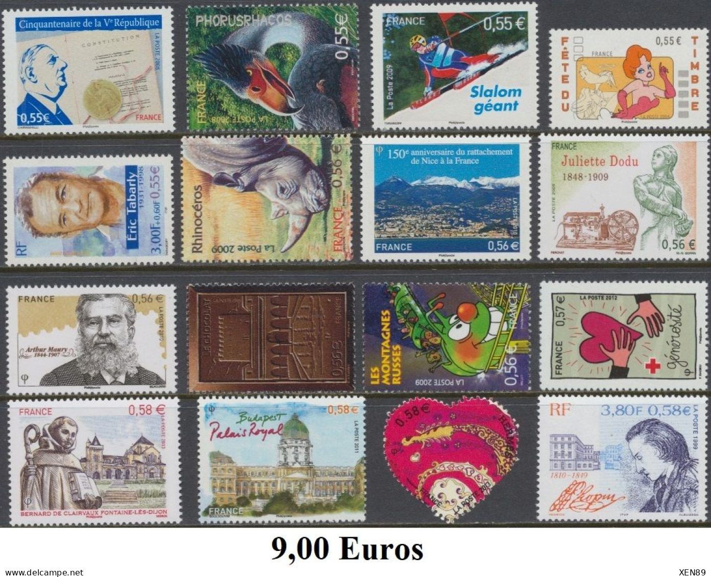 TIMBRES EUROS - ANNEES 1999 A 2014 - DEFAUTS -- Explications ci-dessous - REMISE 30 % --