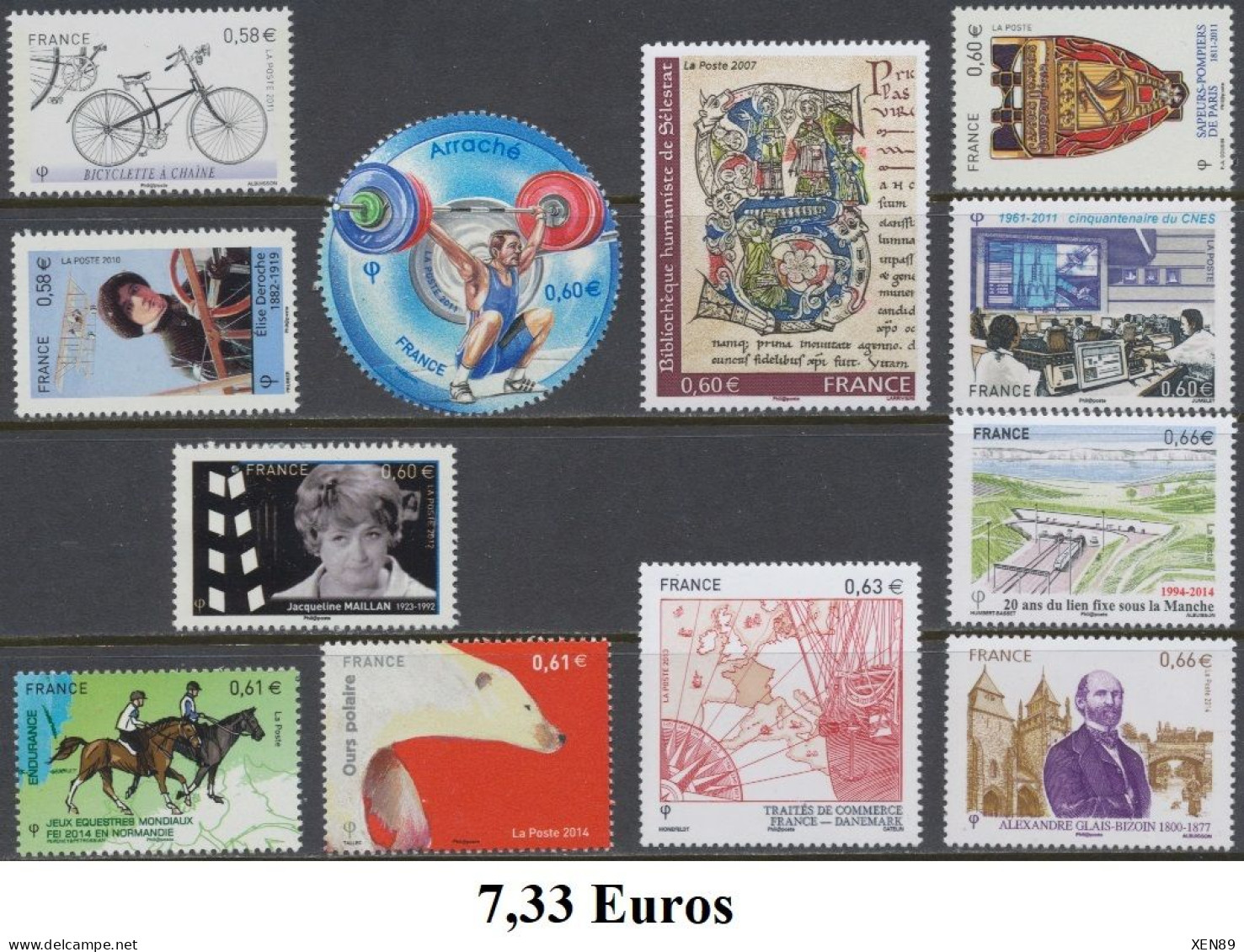 TIMBRES EUROS - ANNEES 1999 A 2014 - DEFAUTS -- Explications ci-dessous - REMISE 30 % --