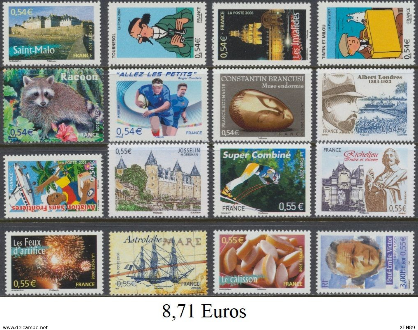 TIMBRES EUROS - ANNÉES 1999 A 2015 - DÉFAUTS -- Explications ci-dessous - REMISE 30 % --