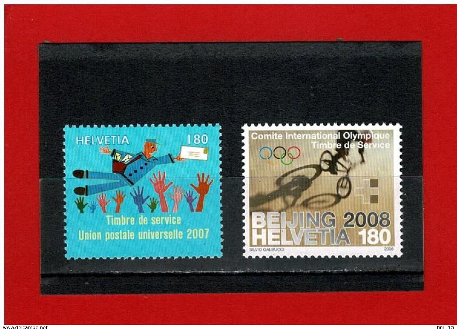 2007 - SUISSE- N° 484/485 - NEUFS**- UNION POSTALE UNIVERSELLE -COMITE INTERNATIONAL OLYMPIQUE  -  COTE Y&T : 8.50 Euros - Officials