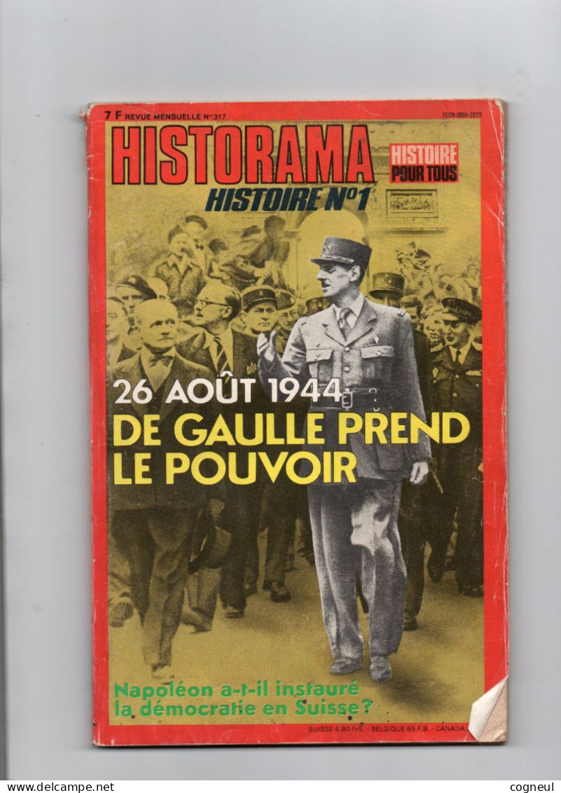 Historama - De Gaulle Prend Le Pouvoir - 26 Août 1944 - Storia