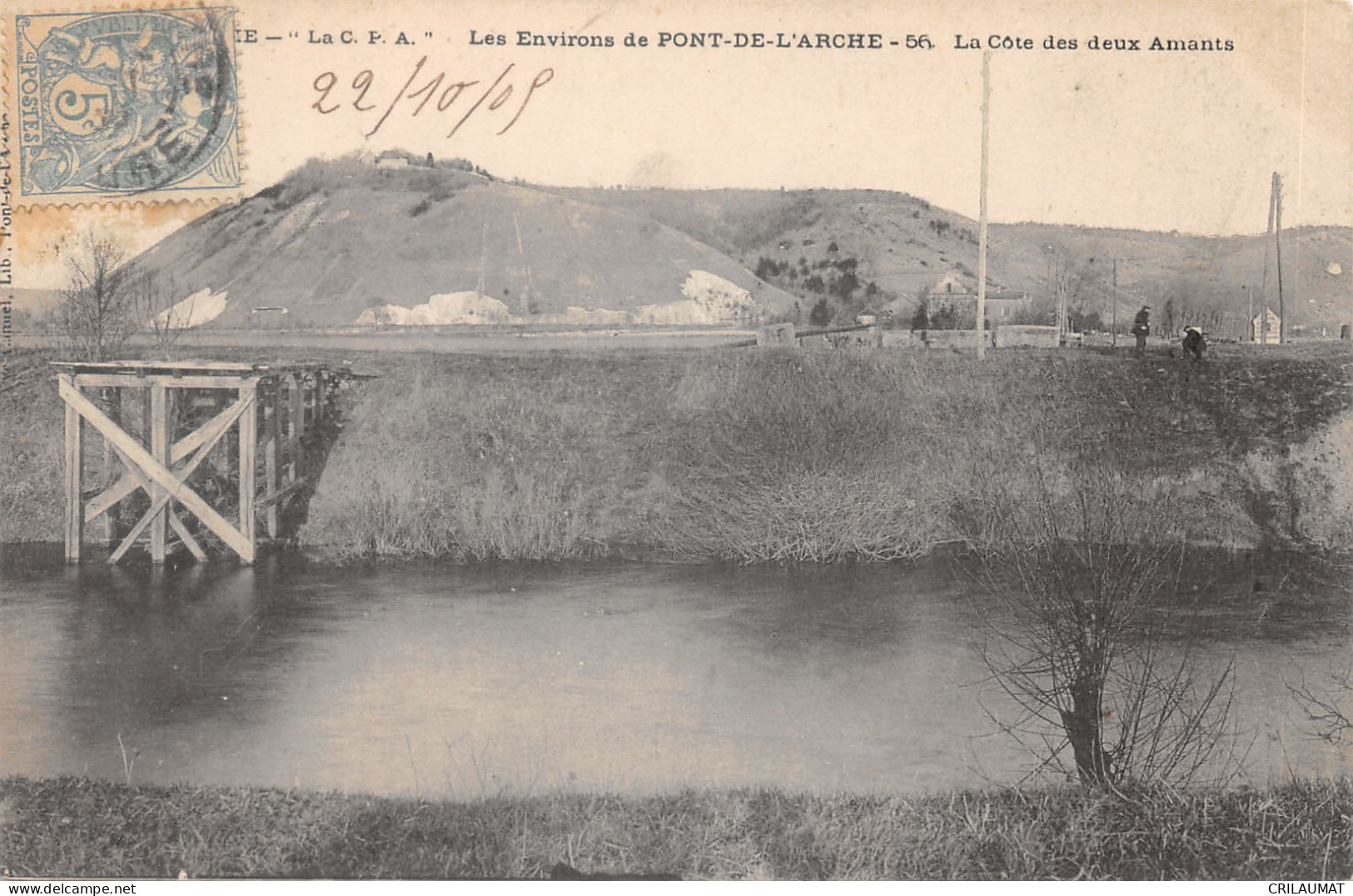 27-PONT DE L ARCHE-COTE DES DEUX AMANTS-N T6021-A/0259 - Pont-de-l'Arche