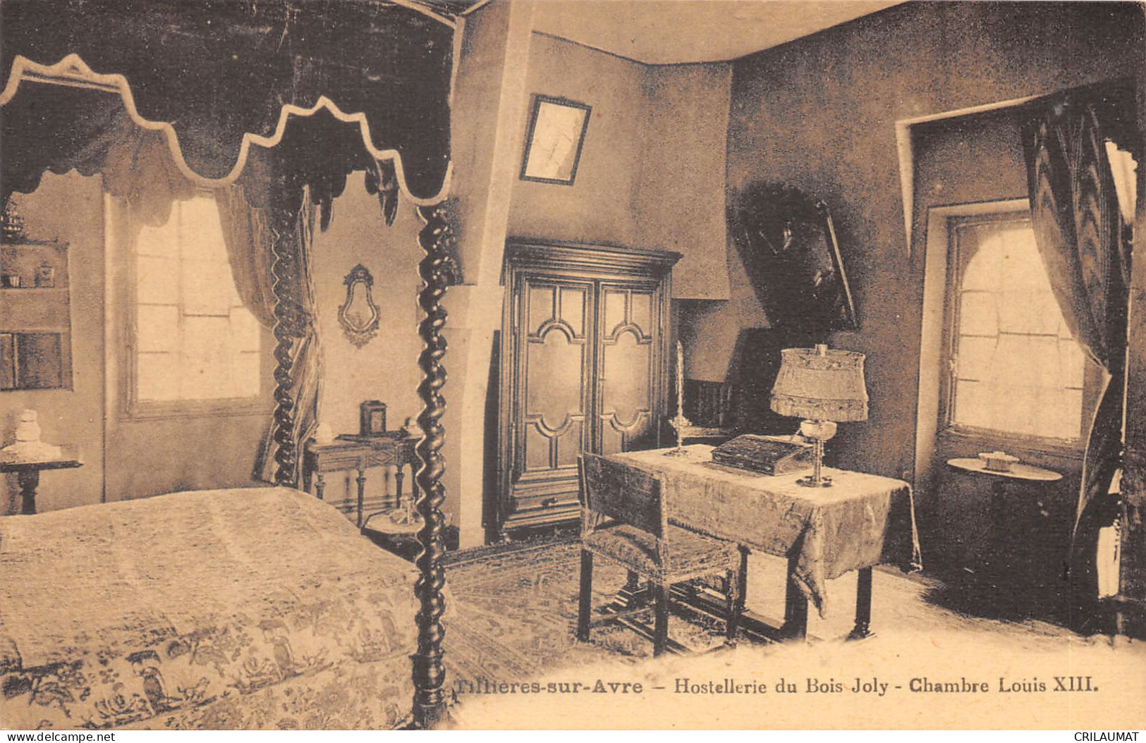 27-TILLIERES SUR AVRE-INTERIEUR DE L HOSTELLERIE DU BOIS JOLY-N T6021-A/0227 - Tillières-sur-Avre