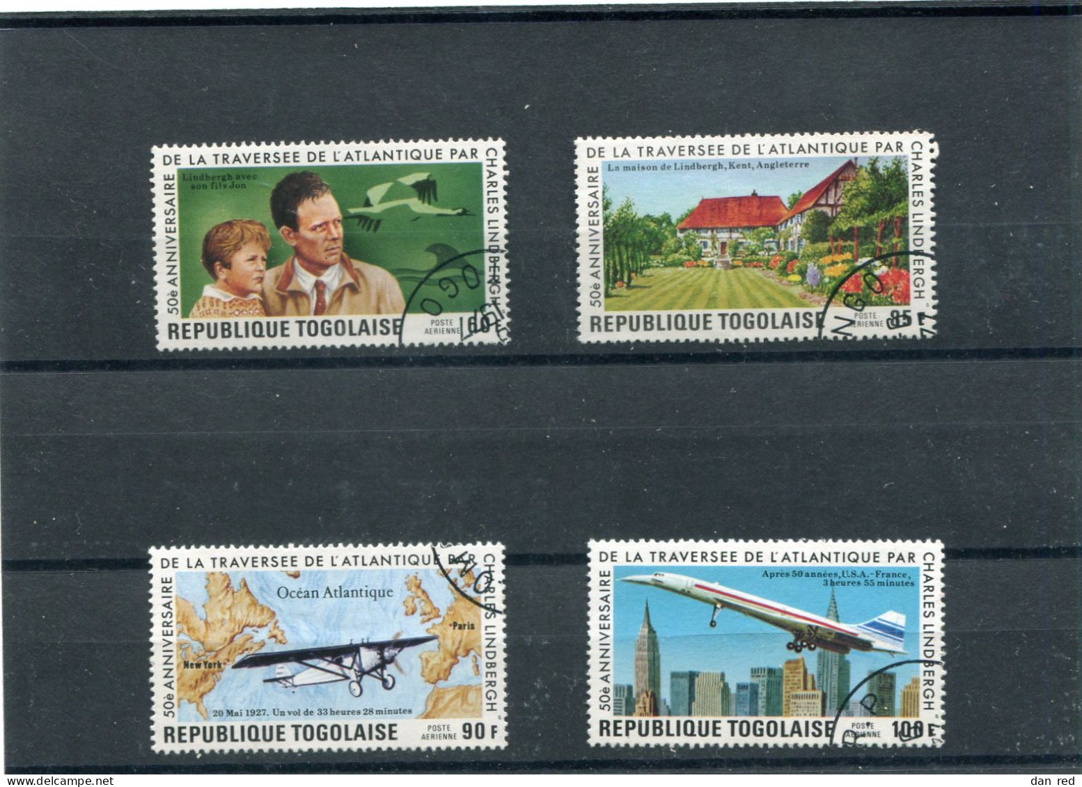 TOGO N° 314 A 317  PA (Y&T) (Poste Aérienne) (Oblitéré) - Togo (1960-...)