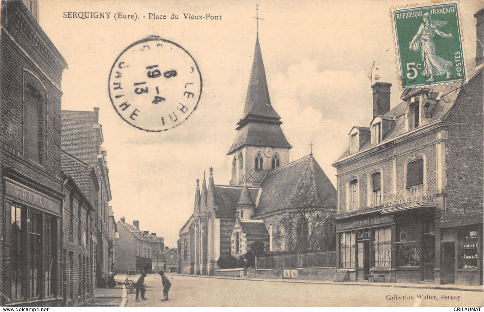 27-SERQUIGNY-PLACE DU VIEUX PONT-N T6021-A/0147 - Serquigny