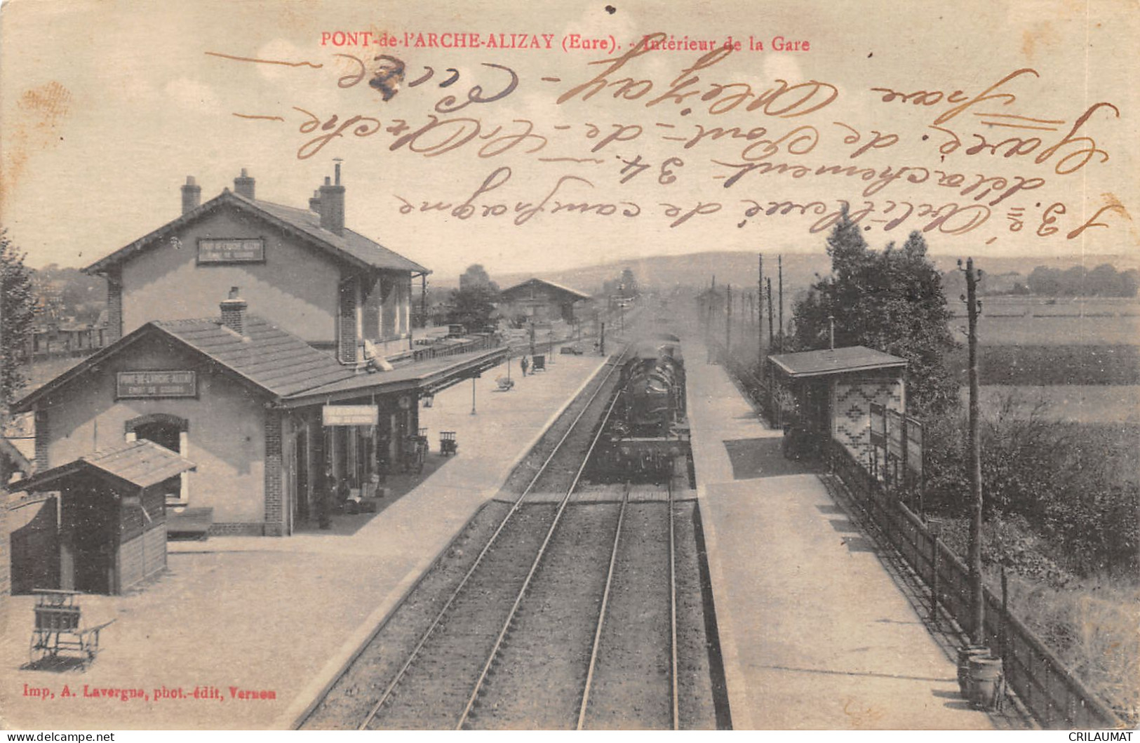 27-PONT DE L ARCHE ALIZAY-INTERIEUR DE LA GARE-LOCOMOTIVE-N T6021-A/0075 - Pont-de-l'Arche