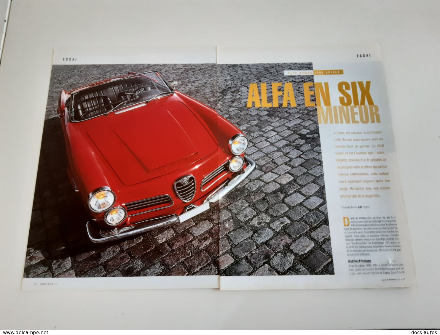 Coupure De Presse Automobile Alfa Romeo 2600 Spider De 1963 - Cars