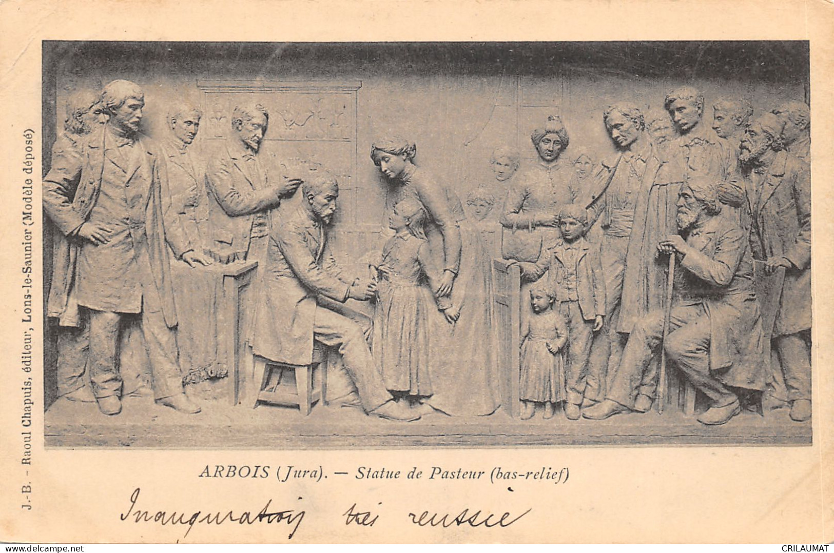 39-ARBOIS-STATUE DE PASTEUR BAS RELIEF-N T6021-D/0017 - Arbois