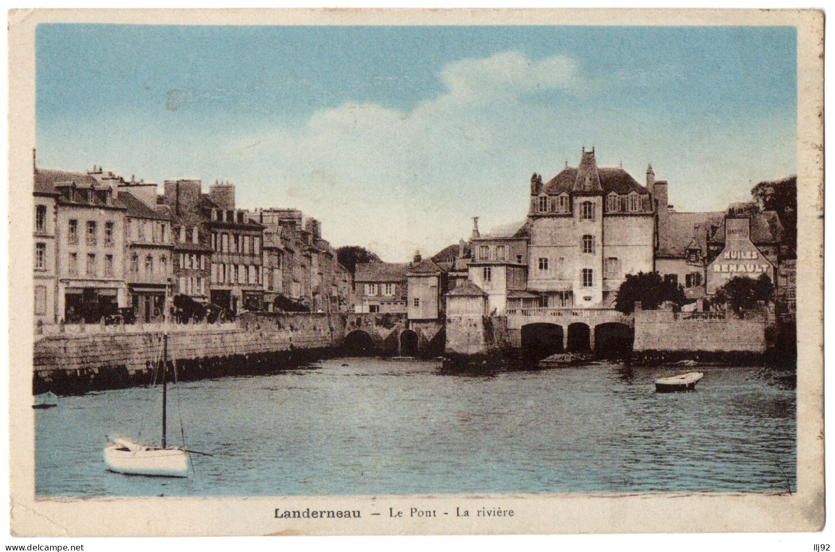 CPA 29 - LANDERNEAU (Finistère) - Le Pont - La Rivière - Landerneau