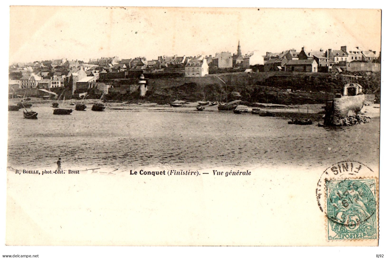 CPA 29 - LE CONQUET (Finistère) - Vue Générale. Dos Non Divisé - Le Conquet