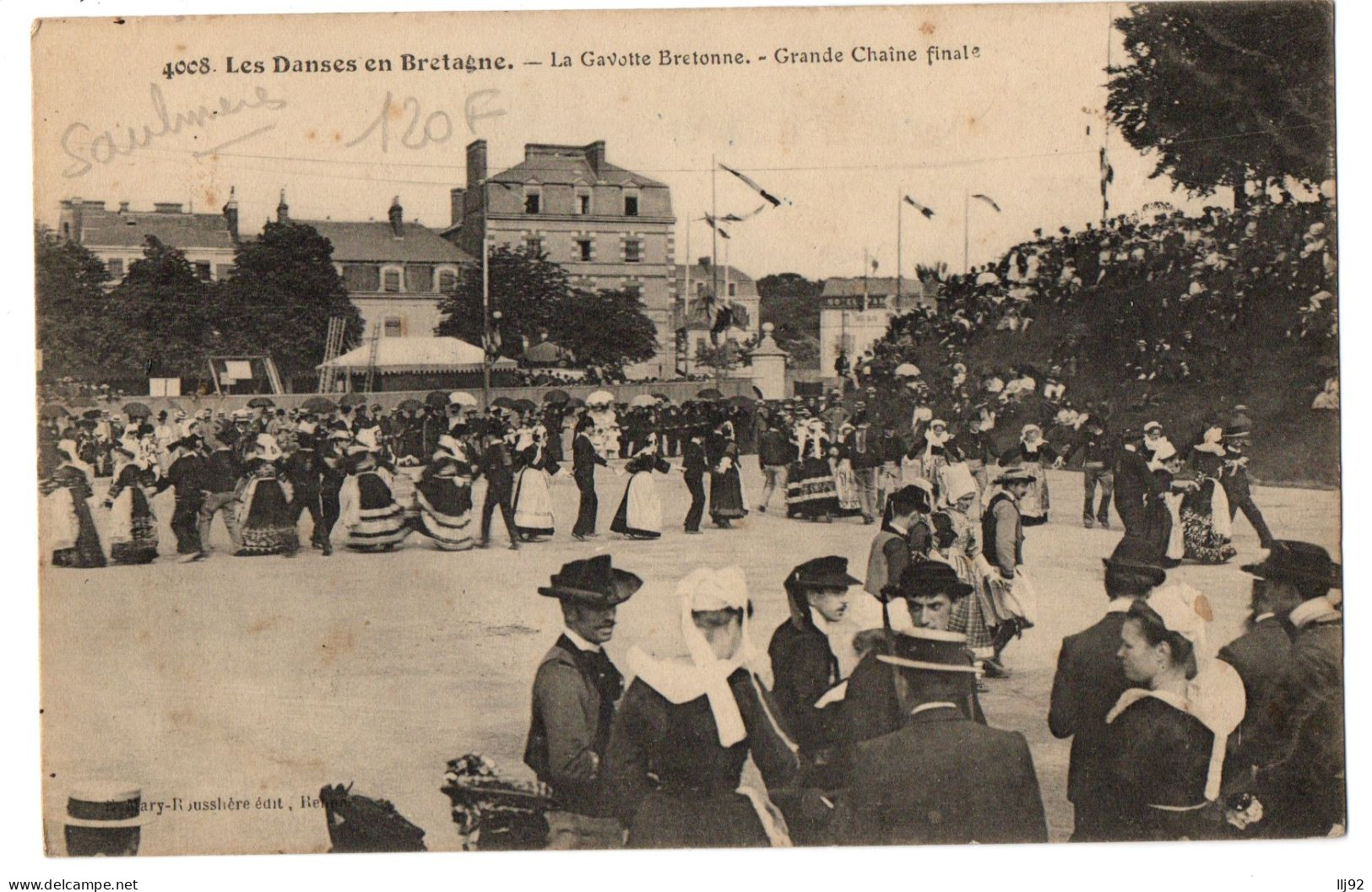 CPA Les Danses En Bretagne. 4008. La Gavotte Bretonne. Grande Chaîne Finale - Bretagne