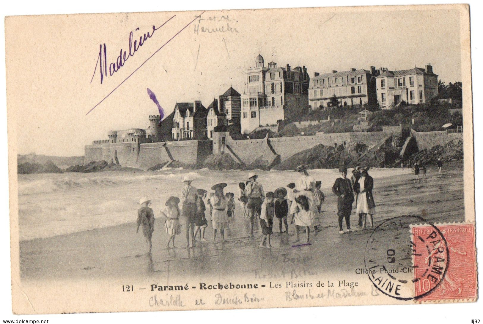 CPA 35 - PARAME - ROCHEBONNE (Ille Et Vilaine) - 121. Les Plaisirs De La Plage (animée) - Parame