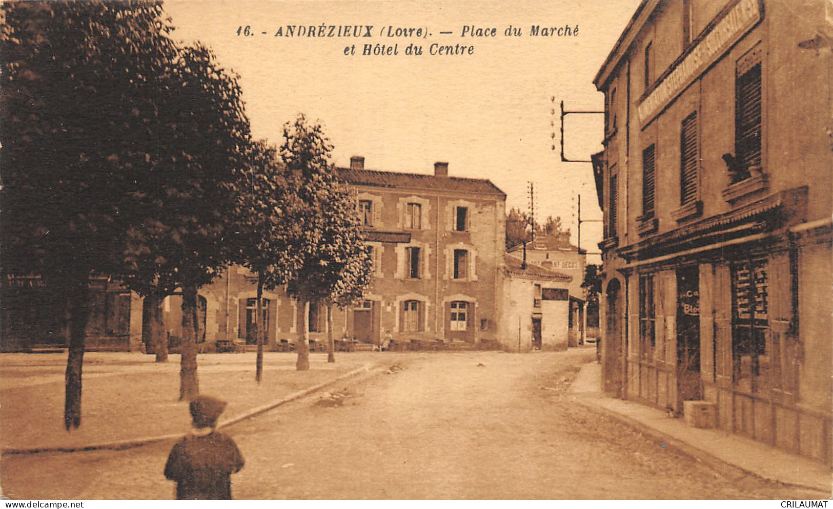 42-ANDREZIEUX-PLACE DU MARCHE-HOTEL DU CENTRE-N T6021-H/0269 - Andrézieux-Bouthéon