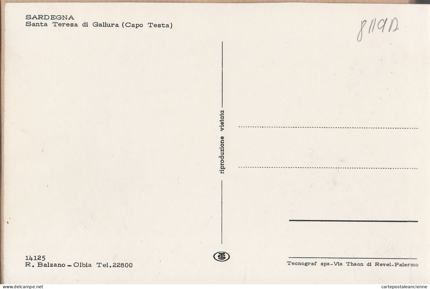 26849 / ⭐ Sardegna Olbia SANTA TERESA GALLURA CAPO TESTA SARDAIGNE 1970s ¤ BALZANO N°14125 - Olbia