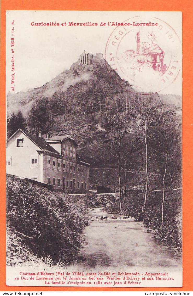 26718 / ⭐ SAINTE-CROIX-aux-MINES 68-Haut Rhin Val VILLE Chateau ECHERY La Chapelle 1915 Capitaine LEZERAT 215e RIA Ste - Sainte-Croix-aux-Mines