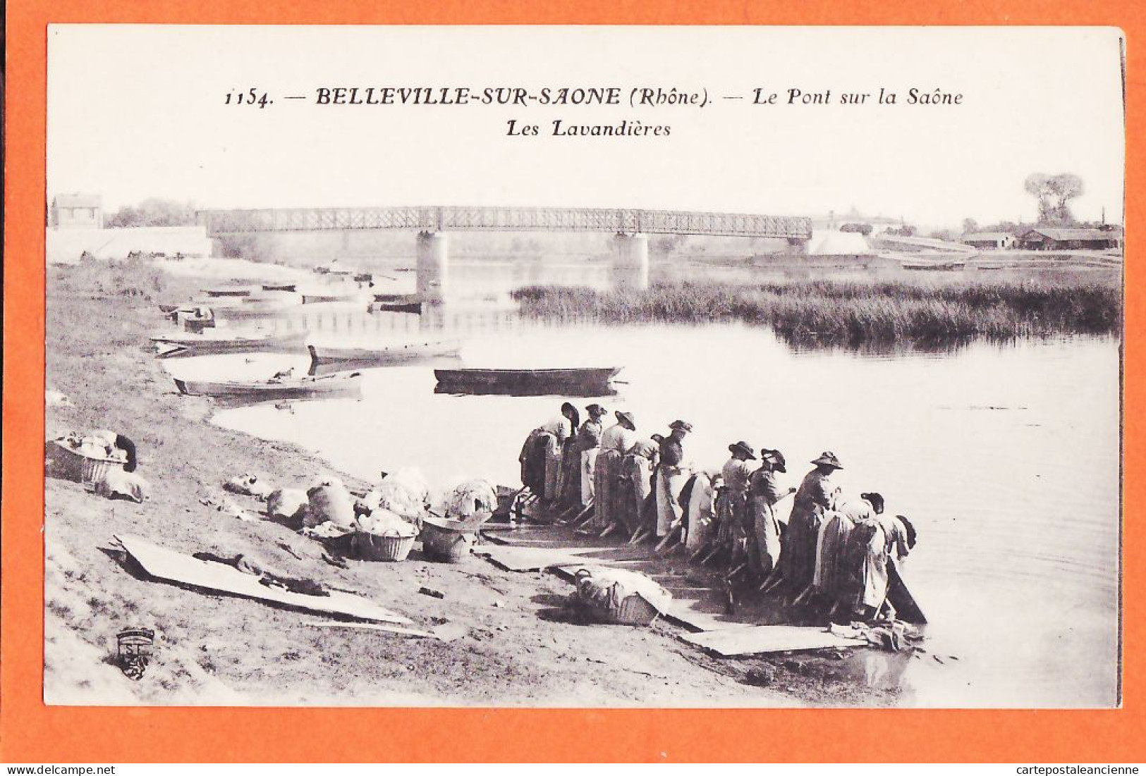 26766 / ⭐ BELLEVILLE-sur-SAONE 69-Rhone LAVANDIERES Le Pont 1910s S.F 1154 - Belleville Sur Saone