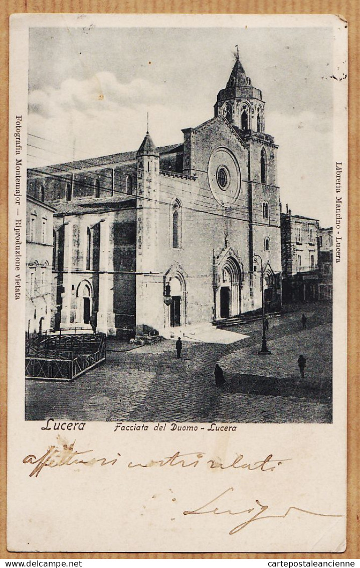 26985 / ⭐ ♥️ Peu Commun LUCERA Facciata Del DUOMO Piazza 1900s Fotografia MONTEMAJOR Libreria MANCINO - Foggia
