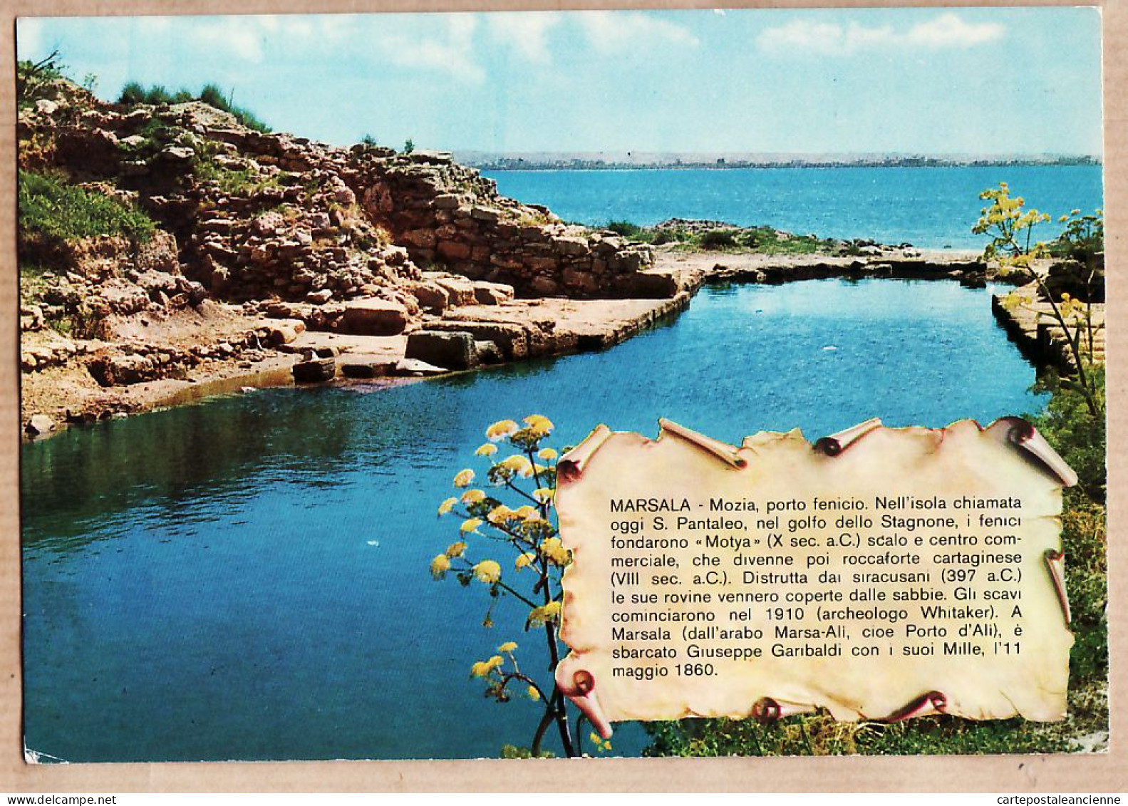 26950 / ⭐ MARSALA Sicilia Mozia Porto Fenicio Medirerraneo  Sicile 1970s  - Marsala