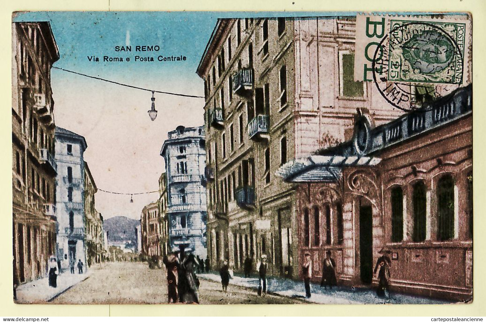 26832 / ⭐ Liguria San REMO SanRemo POSTA CENTRALE VIA ROMA  Circolato 03.06.1929 - FERRO SAVONA Italia - San Remo