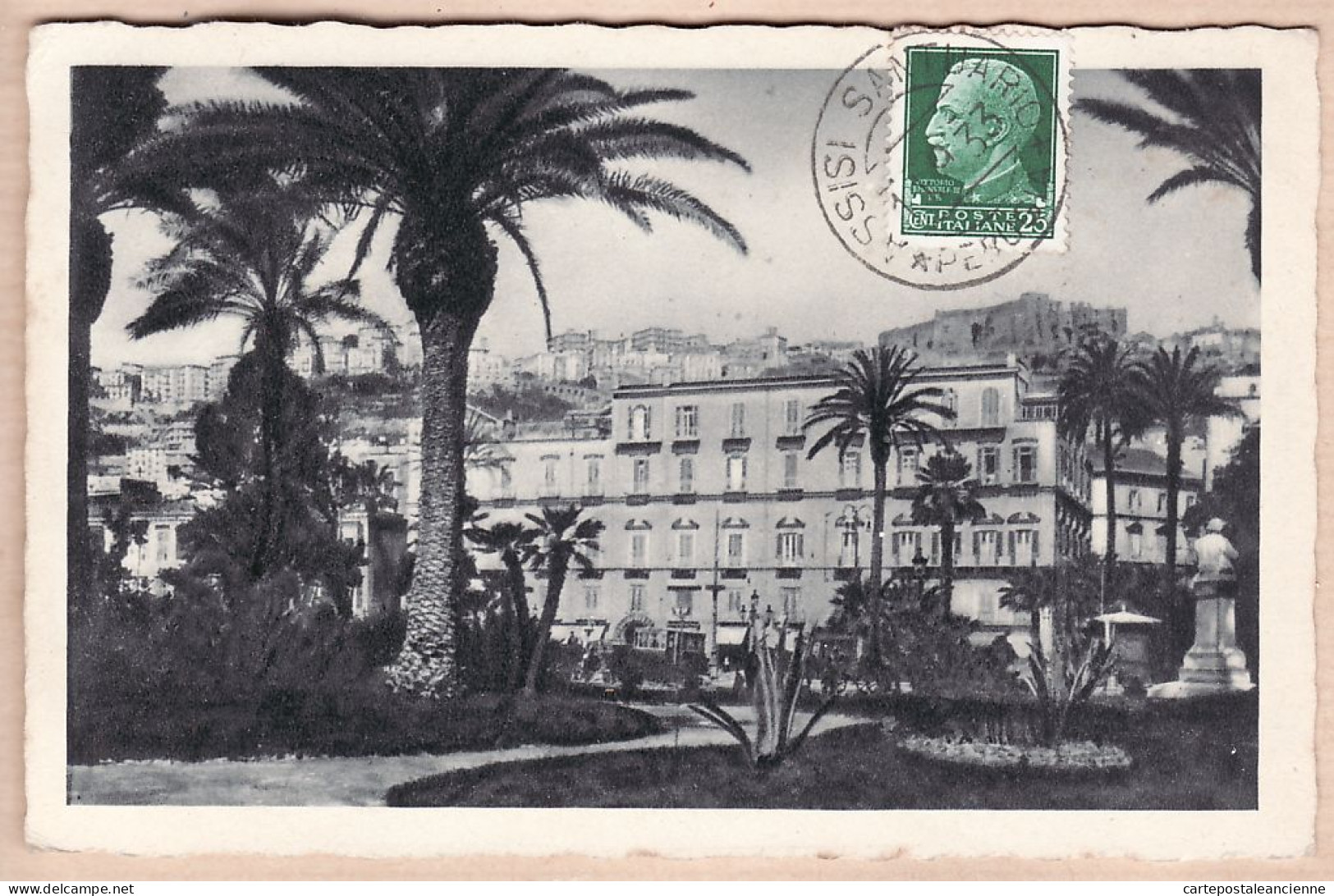 26804 / ⭐ NAPOLI NAPLES 11.09.1933 INGRESSO VILLA COMUNALE - DOMENICO TREMPETI Italia Italie Italy - Napoli (Naples)