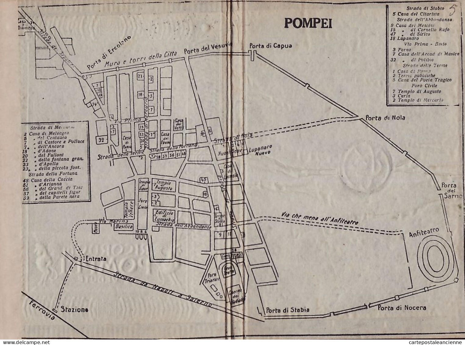 26946 / ⭐ ♥️ Ricordo Di POMPEI 32 Fotografie D'epoca 1910s Mappa Del Sito Campania Con Descrizione Quattro Lingue - Pompei