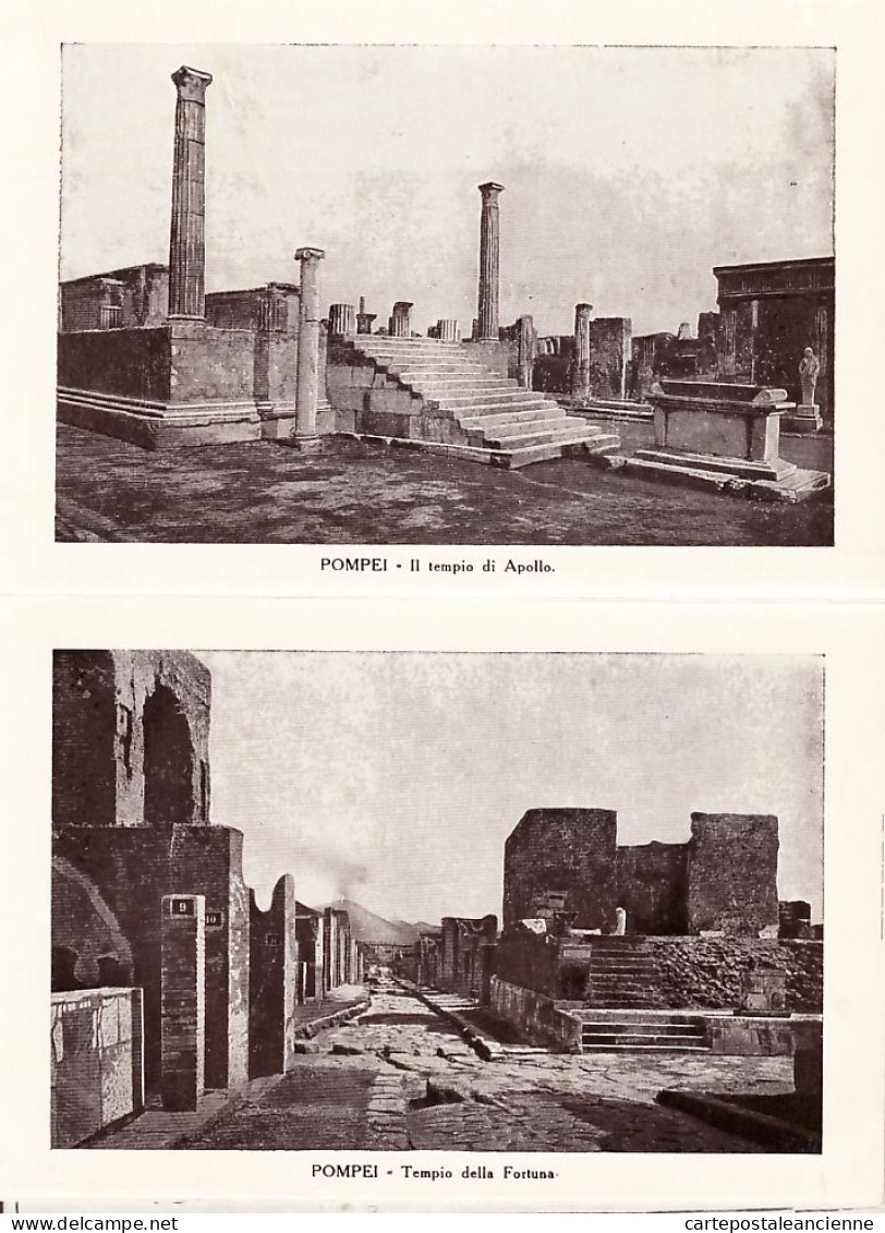 26946 / ⭐ ♥️ Ricordo di POMPEI 32 fotografie d'epoca 1910s Mappa del sito Campania con descrizione quattro lingue