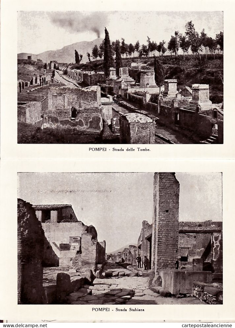 26946 / ⭐ ♥️ Ricordo di POMPEI 32 fotografie d'epoca 1910s Mappa del sito Campania con descrizione quattro lingue