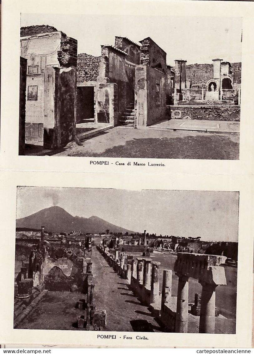 26946 / ⭐ ♥️ Ricordo di POMPEI 32 fotografie d'epoca 1910s Mappa del sito Campania con descrizione quattro lingue