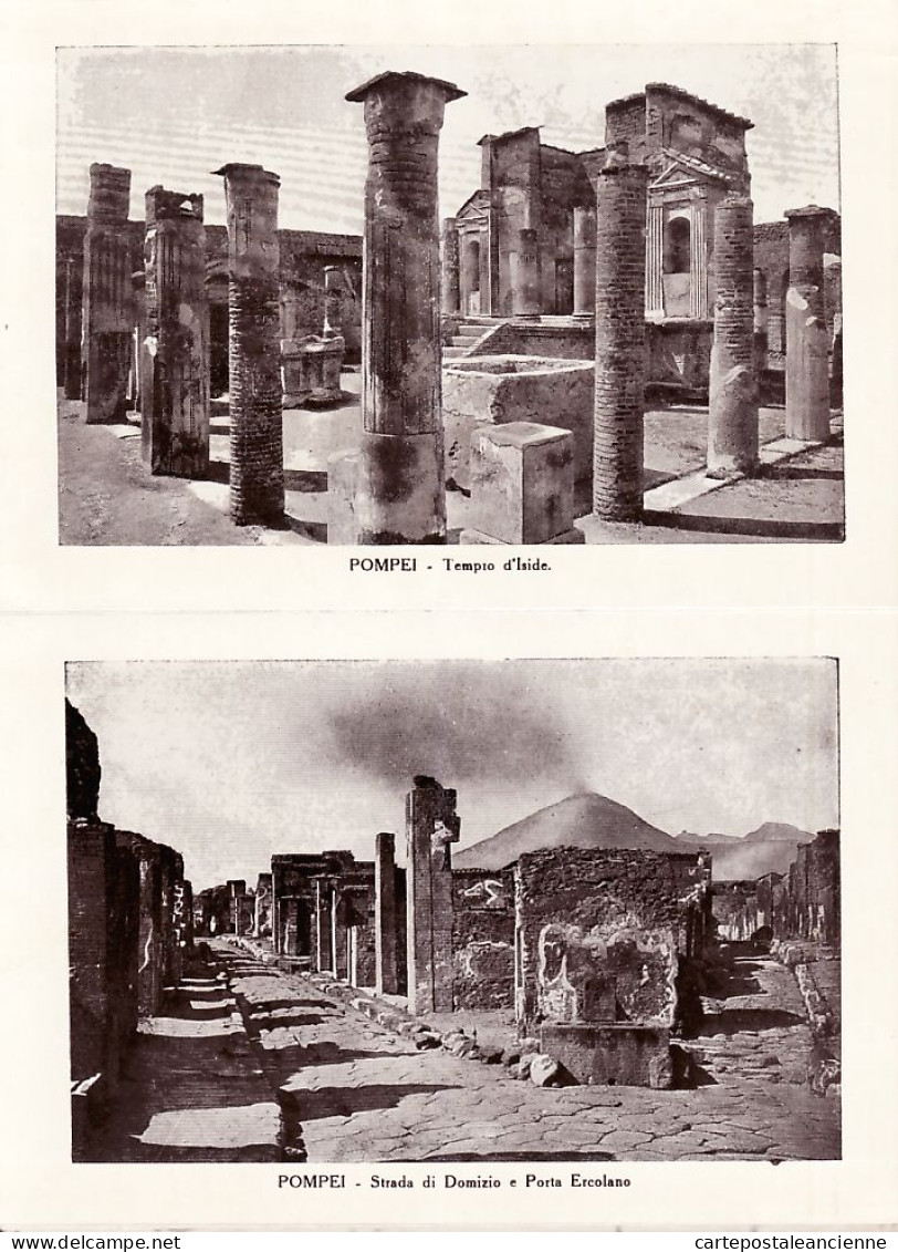 26946 / ⭐ ♥️ Ricordo di POMPEI 32 fotografie d'epoca 1910s Mappa del sito Campania con descrizione quattro lingue