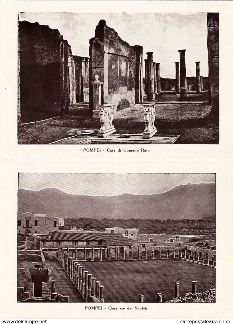 26946 / ⭐ ♥️ Ricordo di POMPEI 32 fotografie d'epoca 1910s Mappa del sito Campania con descrizione quattro lingue