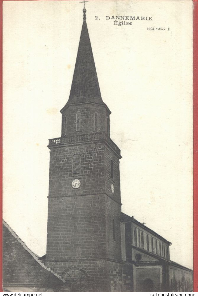 26725 / ⭐ 68-DANNEMARIE 1915 L' Eglise Du Village Clocher Edition  RATZ 2 VISA 2 Haut-Rhin Alsace - Dannemarie
