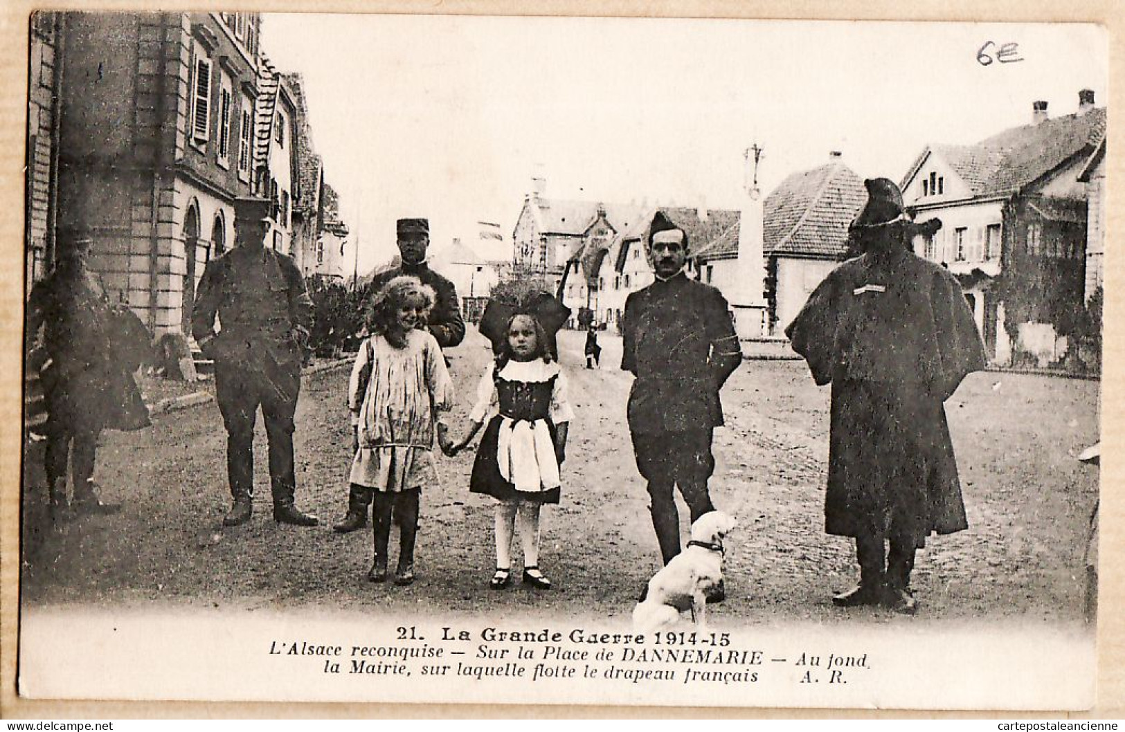 26729 / ⭐ DANNEMARIE Haute Alsace Reconquise Place Mairie Drapeau Français écrite 30 Avril 1915 -RICHARD 21 CpaWW1 - Dannemarie