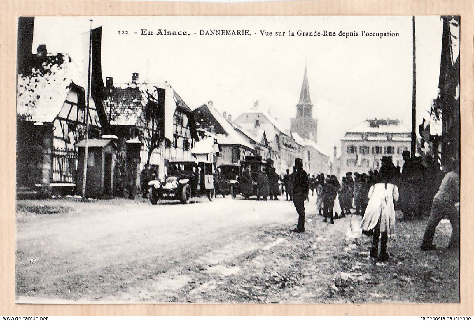 26728 / ⭐ Libération DANNEMARIE Vue GRANDE RUE Depuis OCCUPATION En ALSACE -RICHARD 122 Cpaww1 - Dannemarie