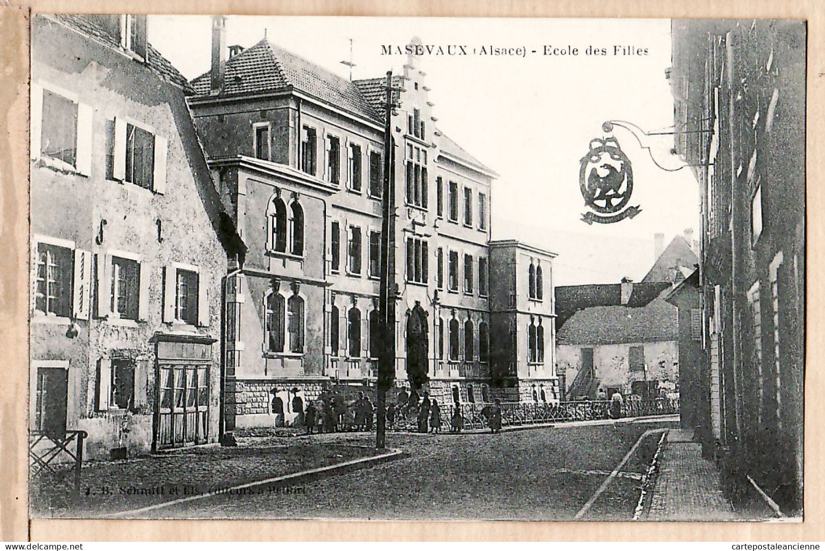 26597 / ⭐ Peu Commun 68-Haut Rhin MASEVAUX Rue ECOLES Des FILLES 1910s -SCHMITT BOURMIER V. 151 Alsace - Masevaux